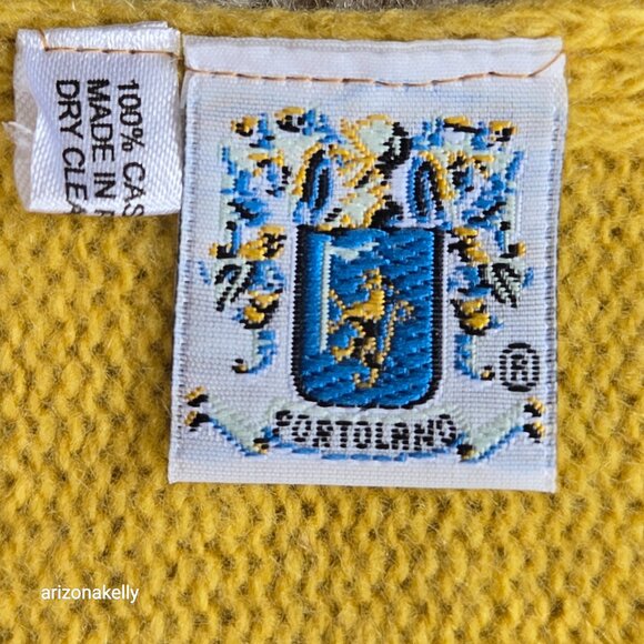 NWOT Portolano Cashmere Scarf Yellow Mustard - Picture 2 of 9